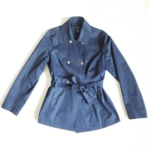 Brooks Brothers Short Navy Classic Trench Work